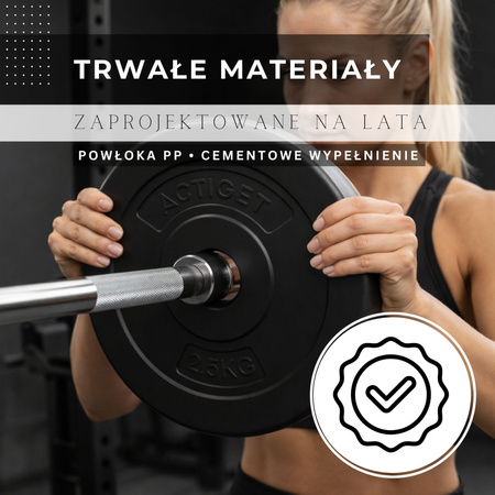 Obciążenie 1,25 kg talerz kompozytowy do sztangi 31 mm krążek do hantli