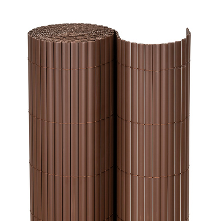 Osłona PVC maskująca 500x120 cm mata na balkon, taras, ogrodzenie, brązowa