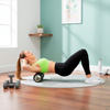 Roller fitness do masażu ciała, średnio twardy, wałek z wypustkami, czarny