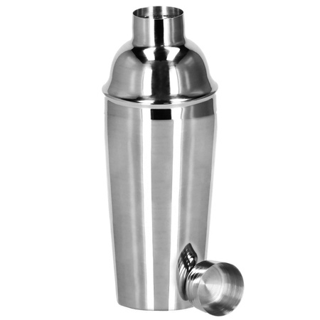 Zestaw barmański 6 elementów do drinków shaker 550 ml stal nierdzewna srebrny