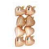 Bombki choinkowe 7 cm ozdoby świąteczne 8 szt. nietłukące serca, rose gold