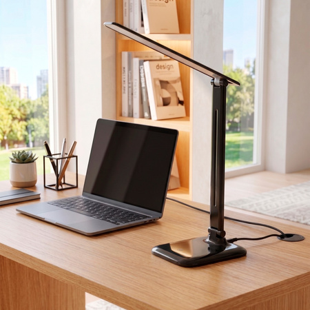 Lampka LED na biurko 55 cm z regulowanym ramieniem, do nauki, czytania, pracy, 3 barwy światła