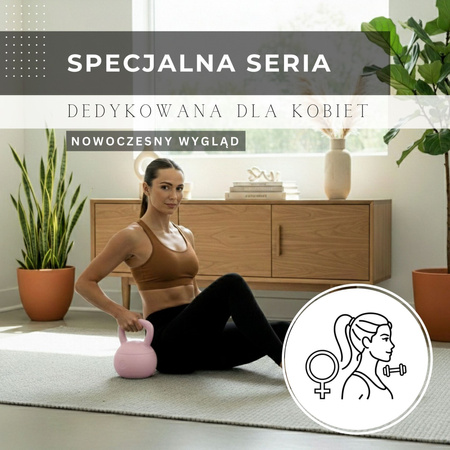 Kettlebell miękki 2kg ciężar do ćwiczeń, kula treningowa, fitness, jasnoróżowy