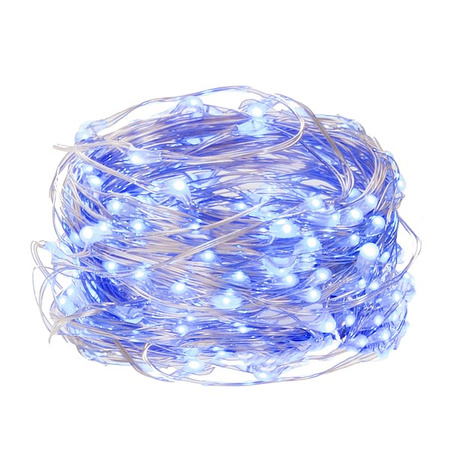 Lampki dekoracyjne 200 LED druciki niebieskie