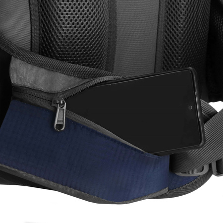 Plecak trekkingowy 60 L turystyczny survival kemping, z gwizdkiem granatowy