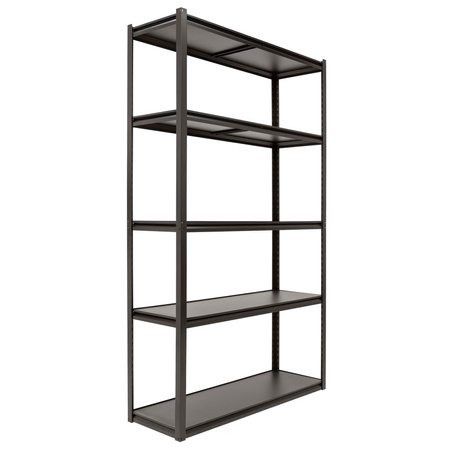 Regał magazynowy, metalowy 200x120x40 cm 5 półek, udźwig 750 kg do garażu, piwnicy