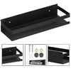 Półka łazienkowa zestaw 2 szt. wisząca pod prysznic 30x10 cm stal nierdzewna loft czarna