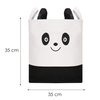 Kosz do przechowywania pojemnik na zabawki i ubrania panda beżowo-czarny