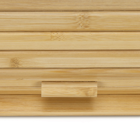 Chlebak bambusowy 38x28x18 cm z roletą duży zamykany pojemnik na pieczywo