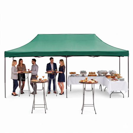 Pawilon handlowy 3x6 m namiot handlowy ekspresowy na imprezy, targ, catering, zielony