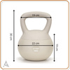 Kettlebell miękki 10 kg ciężar do ćwiczeń, kula treningowa, fitness, beżowy