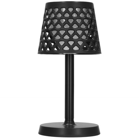 Lampa ogrodowa solarna LED 5w1 ażurowy kinkiet z 3 trybami świecenia czarny