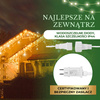Kurtyna świetlna 300 led girlanda, lampki wewnętrzno-zewnętrzne sople biały ciepły + biały flash