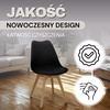 Krzesło Verde 4 szt. do jadalni, kuchni krzesła skandynawskie czarne