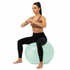 Piłka fitness 65 cm do ćwiczeń pilates i jogi z pompką, gimnastyczna, miętowa