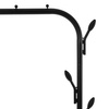 Stojak na ubrania metalowy 146x110x40 cm wieszak stojący loft czarny