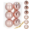Bombki choinkowe 6 szt. ozdoby świąteczne zestaw 10cm rose gold