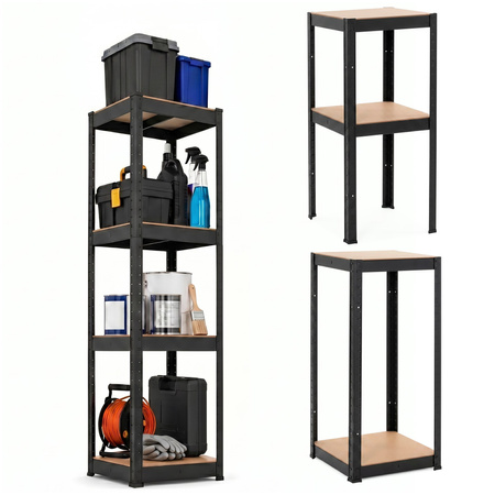 Regał magazynowy, metalowy 180x40x40 cm 4 półki, udźwig 400 kg do garażu, piwnicy 