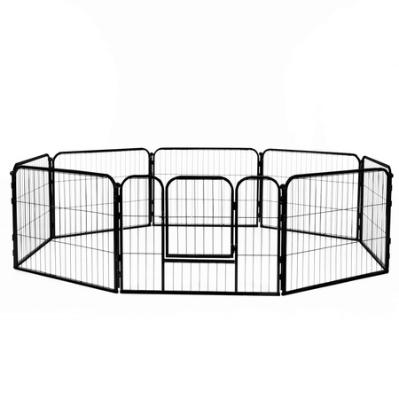 Kojec dla zwierząt wybieg dla szczeniaków klatka metalowa dla psa 160 x 160 cm 