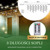 Kurtyna świetlna 500 led girlanda, lampki wewnętrzno-zewnętrzne sople zimny biały + ciepły biały flash