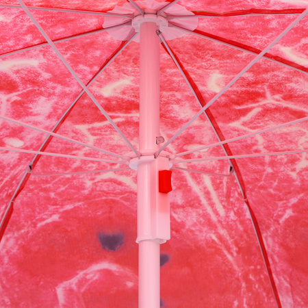 Parasol plażowy 180 cm parasol ogrodowy czerwono-zielony arbuz