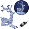 Renifer Led ozdoba świetlna 130 LED dekoracja biały zimny