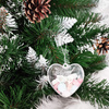 Bombka akrylowa 10cm serce plastikowe decoupage