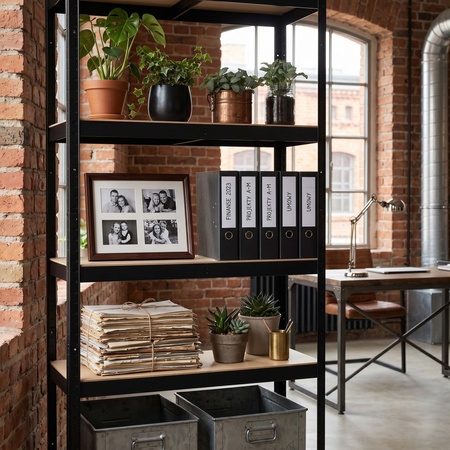 Regał magazynowy, metalowy 170x80x40 cm 4 półki, udźwig 700 kg do garażu, piwnicy