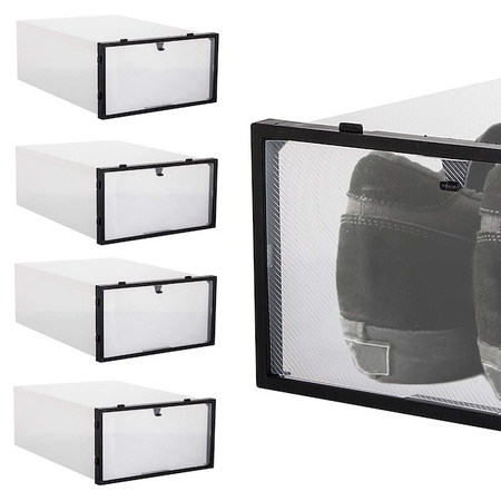Organizer na buty 30,5x21x12,5 cm zestaw 5 szt. pudełka z otwieraną klapą