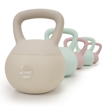 Kettlebell miękki 6 kg ciężar do ćwiczeń, kula treningowa, fitness, turkusowy