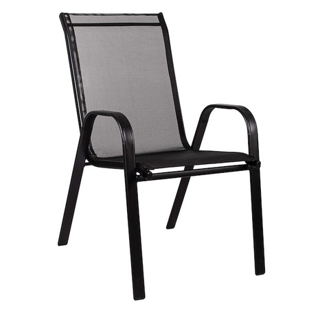 Krzesło ogrodowe metalowe czarne na balkon