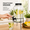 Szklany słój z kranikiem, 3,2l pojemnik na lemoniadę dyspozytor do napojów dozownik