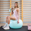 Piłka fitness 65 cm do ćwiczeń pilates i jogi z pompką, gimnastyczna, miętowa