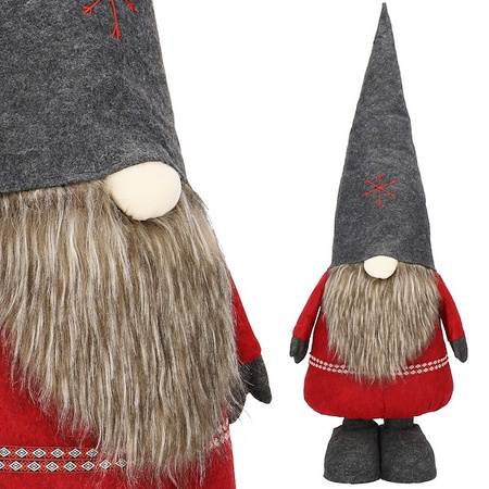 Skrzat świąteczny 95-160 cm, krasnal na teleskopowych nóżkach, gnom