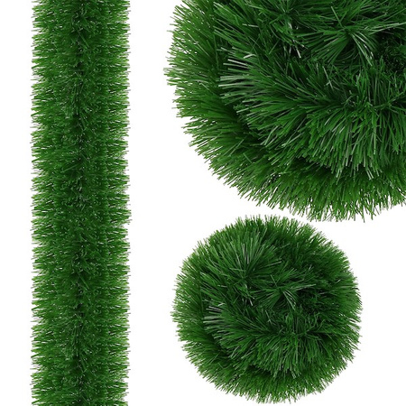 Łańcuch choinkowy 6m zielony, girlanda na choinkę, średnica 15cm
