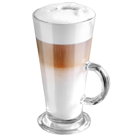 Filiżanki do kawy latte, deserów 280 ml komplet 6 szt. szklanek z uchem