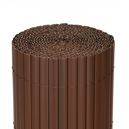 Osłona PVC maskująca 500x140 cm na balkon, taras, ogrodzenie zestaw profile, brązowe