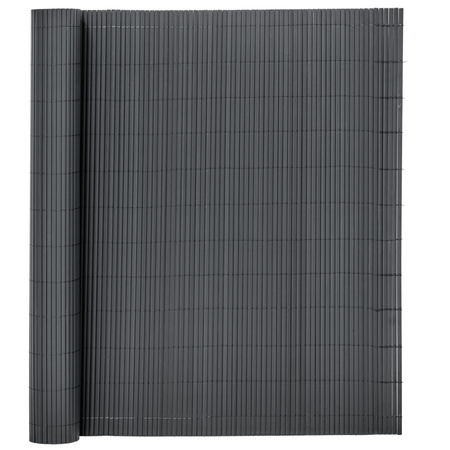 Osłona balkonowa 500x180 cm PVC mata maskująca na ogrodzenie, taras, płot ciemnoszara