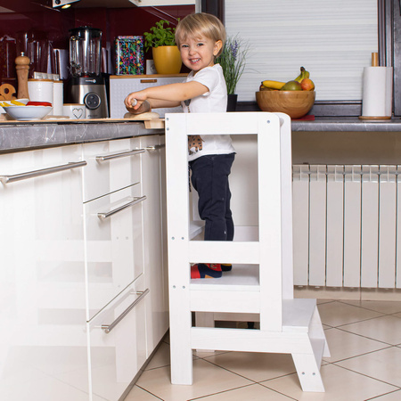Kitchen helper, pomocnik kuchenny, podest dla dzieci 90 cm biały