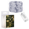 Lampki dekoracyjne 50 LED biały zimny na baterie