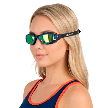Okularki pływackie Anti-fog okulary do pływania UV na basen zestaw z zatyczkami