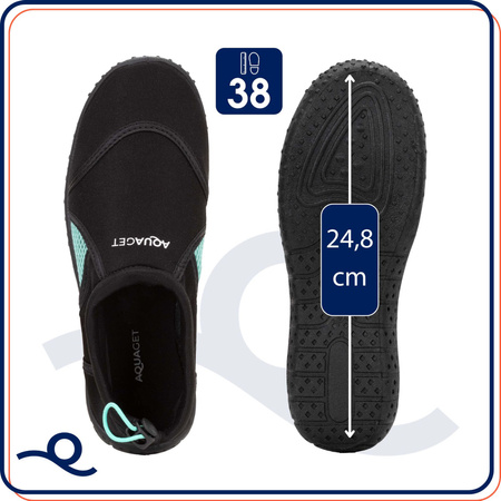 Buty do wody, plażowe szybkoschnące na kajak jeżowce, kamienie, rozm. 38 damskie czarne