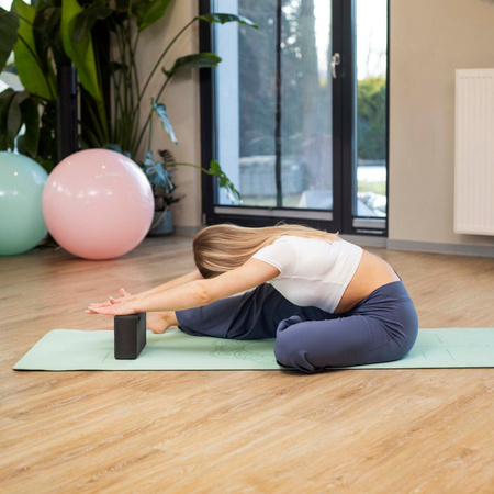 Kostka do jogi 23x15x7,5 cm pianka EVA blok do ćwiczeń klocek do pilates stretching czarny