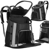 Plecak transporter dla kota królika psa 38 x 34 x 26 cm torba transportowa do 15 kg czarna