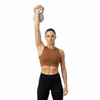 Kettlebell miękki 10 kg ciężar do ćwiczeń, kula treningowa, fitness, beżowy