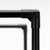 Stojak na buty 3 poziomy regał na obuwie szafka metalowa z półkami 70x72x28 cm czarna