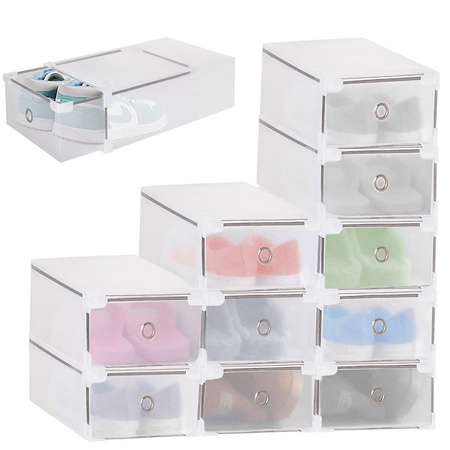 Organizer na buty 31x20,5x11 cm zestaw 5 szt. pudełka z otwieraną klapą