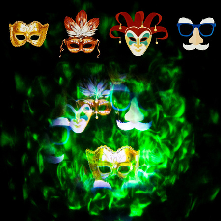 Projektor, rzutnik laserowy na dom, ścianę 12 slajdów, świąteczny, Halloween, pilot, timer