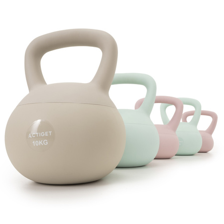 Kettlebell miękki 6 kg ciężar do ćwiczeń, kula treningowa, fitness, turkusowy