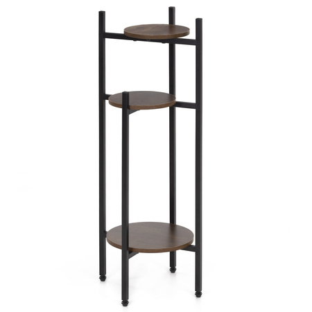 Stojak na kwiaty 81 cm kwietnik metalowy z 3 półkami loft wielopoziomowy do salonu